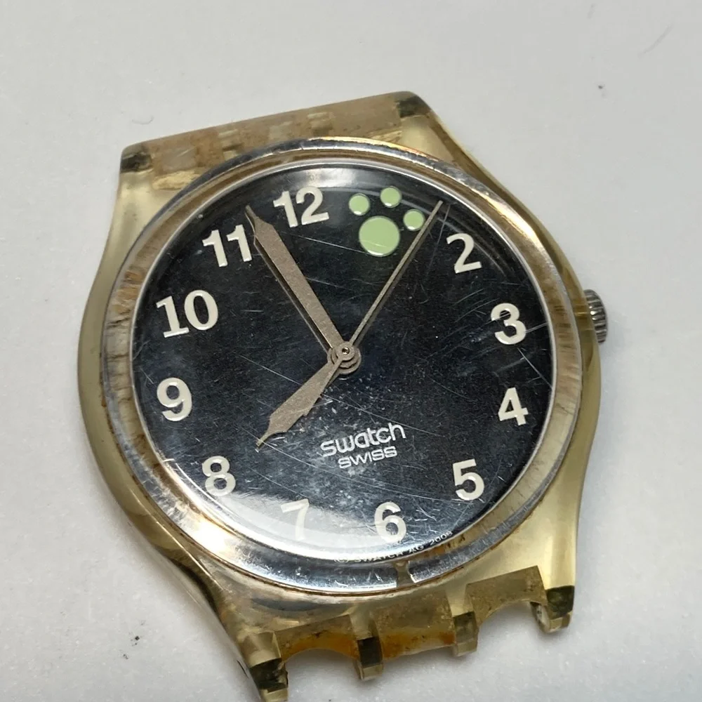Swatch Bond 007 GE218 Blofeld's Cat Villain parts lot, new battery